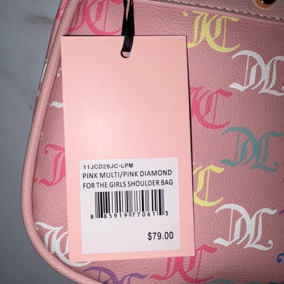 Juicy couture for the girls shoulder bag purse- pink multi pink diamond - Picture 8 of 11